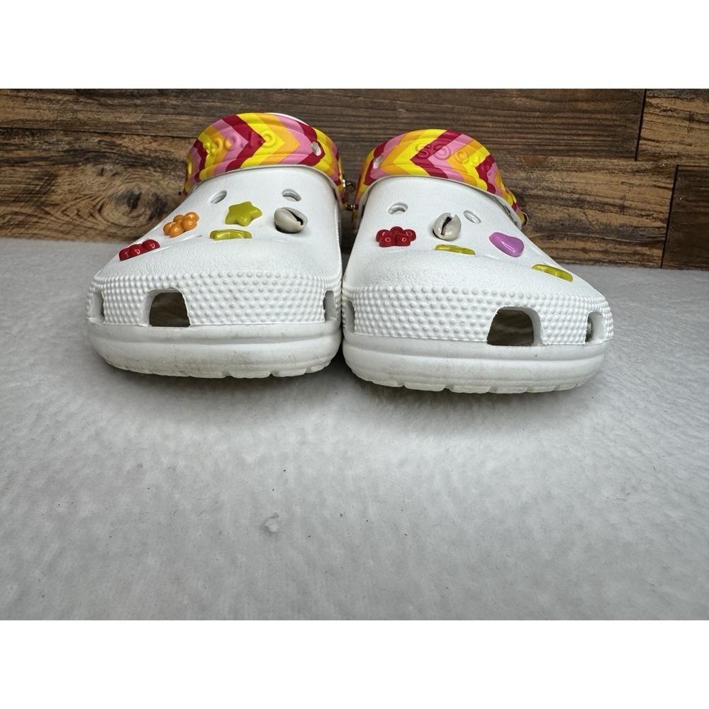 Crocs Classic Rainbow Festival‎ Vibes Womens 9 Men's 7 Clogs Shoes Summer Spring - Picture 9 of 9